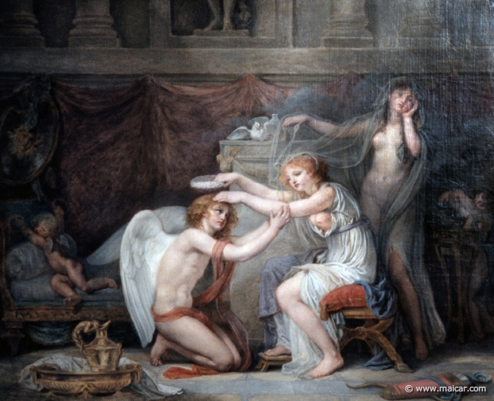 4126.jpg - 4126: Jean-Baptiste Greuze 1725-1805: Psyché couronnant l’Amour, vers 1785-1790. Palais des Beaux-arts, Lille.