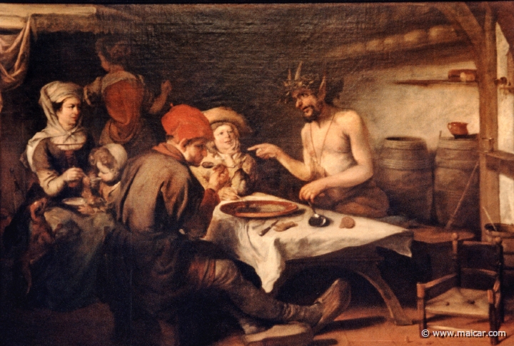 4338.jpg - 4338: Barent Fabritius 1624-1673: Le Satyre chez les paysans. Musée des beaux arts, Rouen.