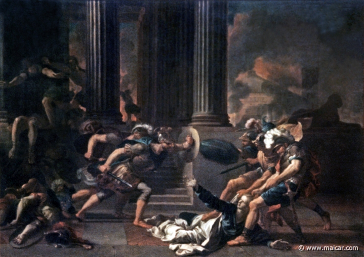 4412.jpg - 4412: Antoine Rivalz 1667-1735: Cassandre tirée hors du temple de Pallas. Musée des beaux arts, Rouen.