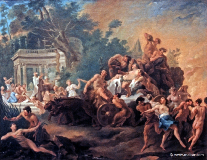 4427.jpg - 4427: Noël Hallé 1711-1780: Le triomphe de Silène. Musée des beaux arts, Rouen.