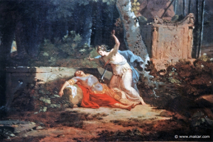 4506.jpg - 4506: Jean-Louis Demarne 1754-1829: Paysage avec Pirame et Thisbé. Musée des beaux arts, Rouen.