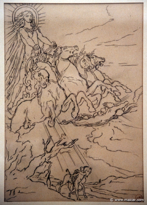 4521.jpg - 4521: Gustave Moreau 1826-1898: Etude pour Phoebus et Borée (from Musée G. Moreau). Musée des beaux arts, Rouen.