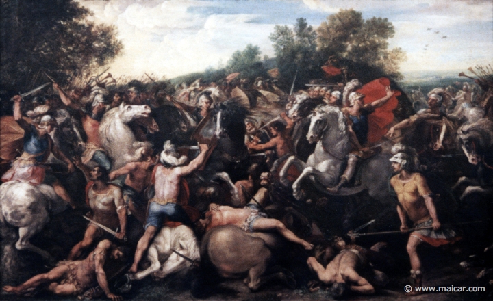 4524.jpg - 4524: Cesari Giuseppe di II Cavaliere d’Arpino, 1568-1640: La victoire de Tullus Hostilius sur les forces de Veies et de Fidena 1597-1601. Musée des beaux arts, Caen.