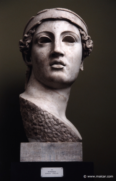 5037.jpg - 5037: Minerva. Roman bust from 2C AD. Ny Carlsberg Glyptotek, Copenhagen.