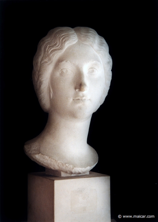 5431.jpg - 5431: Roman woman from the sepulchral monument of the Licinii. Late 2C AD. Original marble in Ny Carlsberg Glyptotek, Copenhagen. Antikmuseet, Lund.