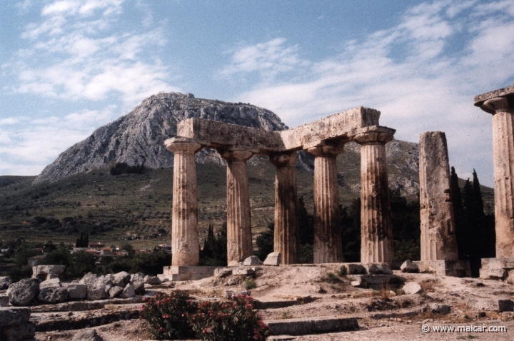 6619.jpg - 6619: Temple of Apollo and the Acrocorinth. Corinth.