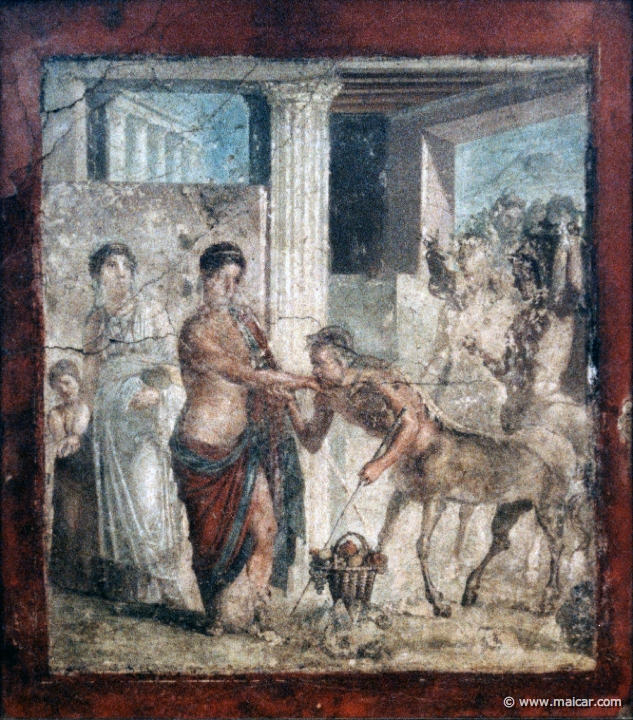 7215.jpg - 7215: Piritoo e i Centauri. Pompei, casa di Gavio Rufo (VII 2,16), esedra (o), parete ovest IV stile. National Archaeological Museum, Naples.