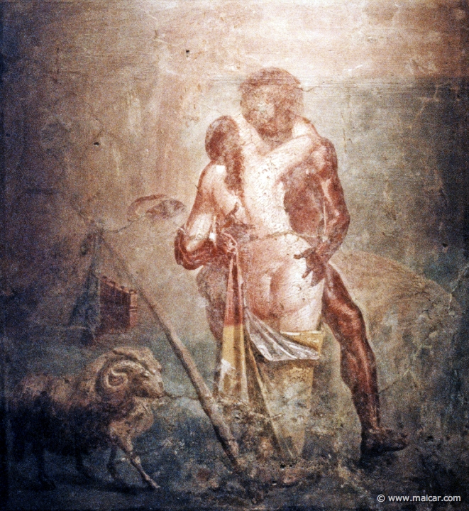 7307.jpg - 7307: Amori di Polifemo e Galatea. Pompei, (VII, 4,48), Casa dei Capitelli colorati 50-79 d.C. National Archaeological Museum, Naples.