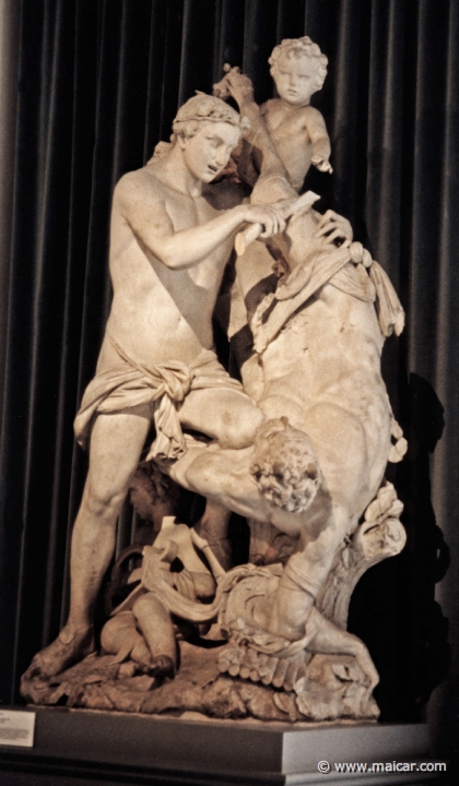 7736.jpg - 7736: Antonio Corradini 1668-1752: Apollo flaying Marsyas. Marble. Victoria and Albert Museum, London.