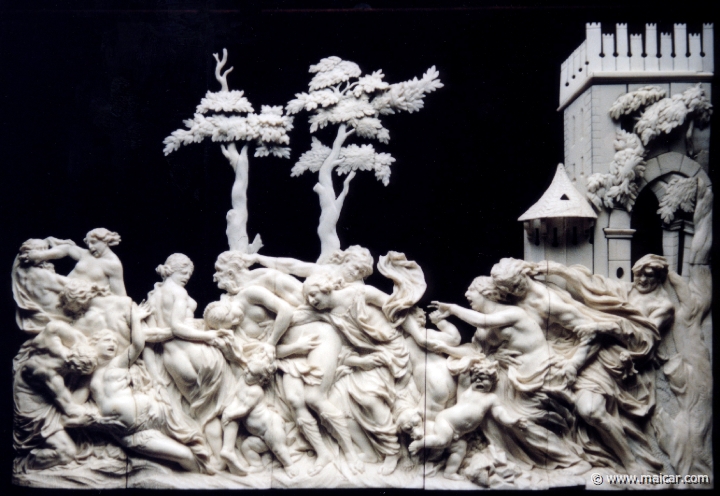 7834.jpg - 7834: Peter Hencke (d. 1777): The Rape of the Sabines. Ivory. Victoria and Albert Museum, London.