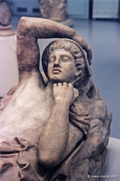 8018.jpg - 8018: Endymion sleeping on Mount Latmos. Marble. Probably 2nd century AD. British Museum, London.