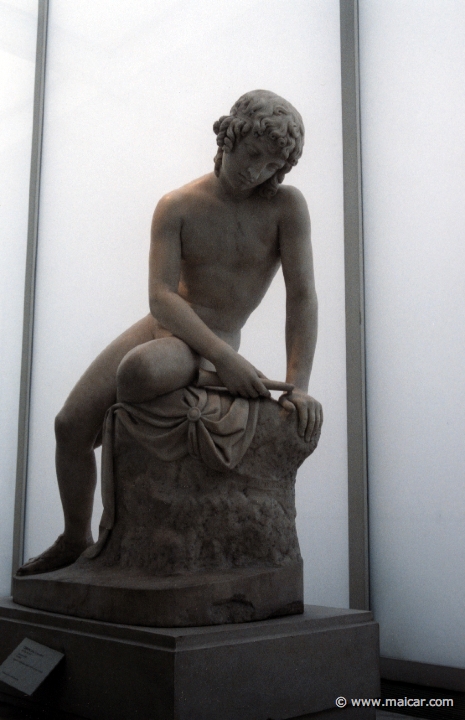 8115.jpg - 8115: John Gibson, 1790-1866: Narcissus, 1838. Marble. British Museum, London.