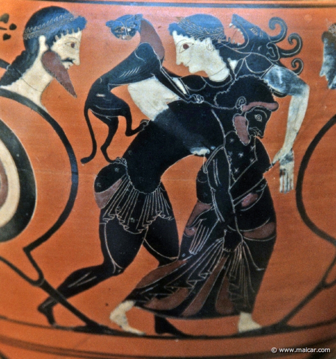 8236detail.jpg - 8236 (detail): Peleus and Thetis. Black-figured neck-amphora (jar). Athens c. 520-500 BC. British Museum, London.