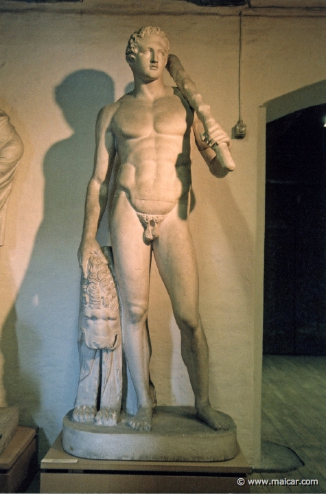 8709.jpg - 8709: Herakles ‘Lansdowne’. Fra Hadrians villa i Tivoli Skopas, Graesk, midt 4 årh f. Kr. (Romkopi) Malibu, J. P. Getty Museum. Den Kongelige Afstøbningssamling, Copenhagen.