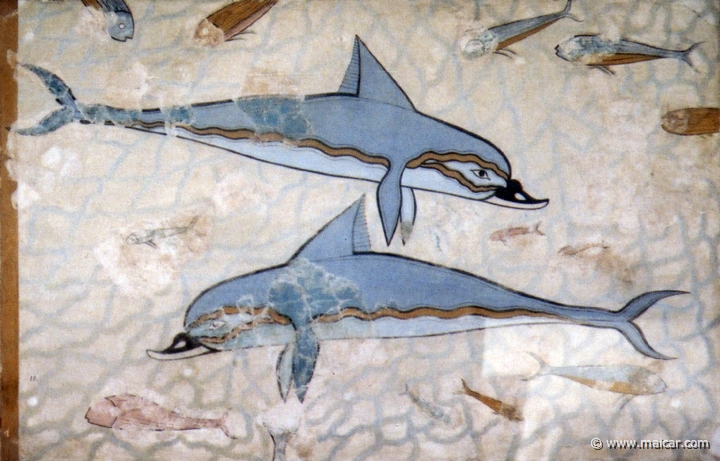 9514.jpg - 9514: The Dolphins, from the Queen’s room, Palace of Knossos. Herakleion Museum (Crete).