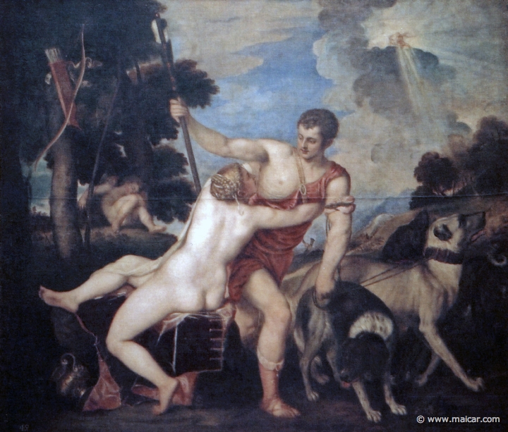 9815.jpg - 9815: Tiziano 1485/90-1576: Venus y Adonis. Museo Nacional del Prado, Madrid.