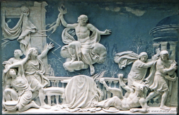 9912.jpg - 9912: Júpiter y Licaon. Cerámica (Estilo Wedgwood). Real Fábrica de Porcelana del Buen Retiro. Fines del s. XVIII. Museo Nacional del Prado.