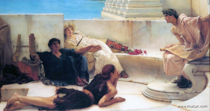 alma006.jpg - alma006: Sir Lawrence Alma-Tadema (1836-1912): A Reading from Homer (1885).