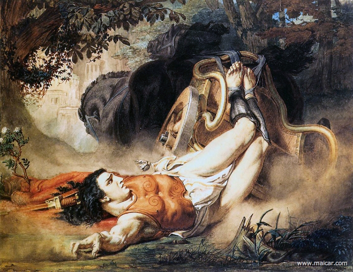 alma008.jpg - alma008: Sir Lawrence Alma-Tadema (1836-1912): The Death of Hippolytus (1860).