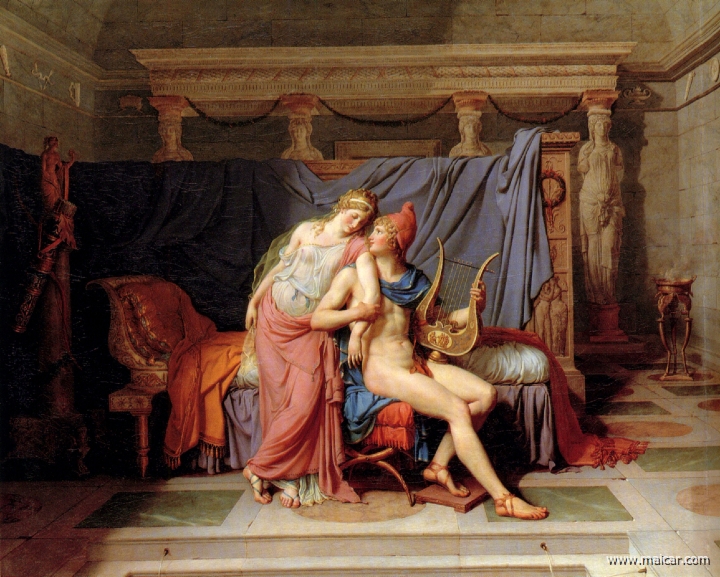 david003.jpg - david002: Jacques-Louis David (1748-1825): The Courtship of Paris and Helen.
