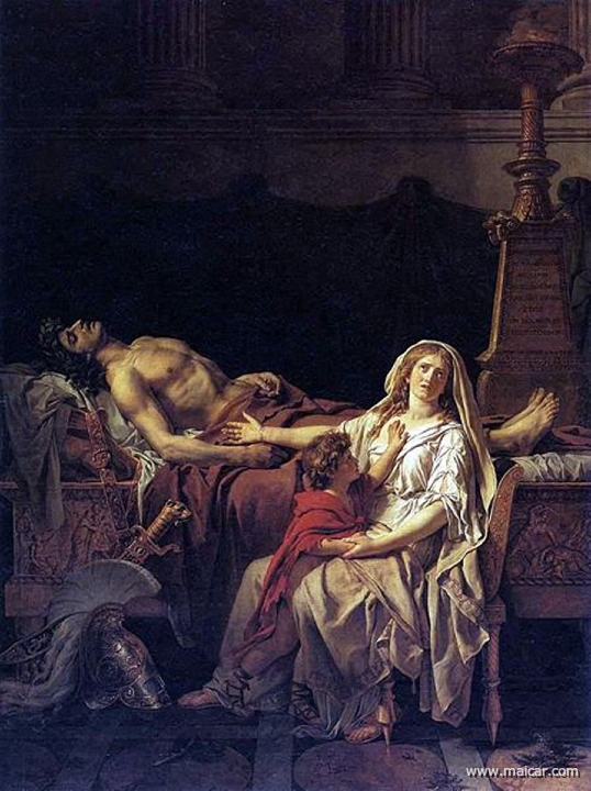 david004.jpg - david002: Jacques-Louis David (1748-1825): Andromache Mourning Hector (1783).