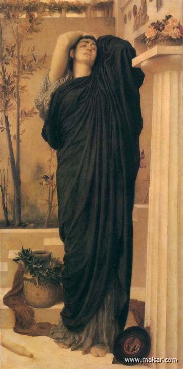 leighton006.jpg - leighton006: Frederic Leighton (1830-1896): Electra at the Tomb of Agamemnon (c. 1868-1869).