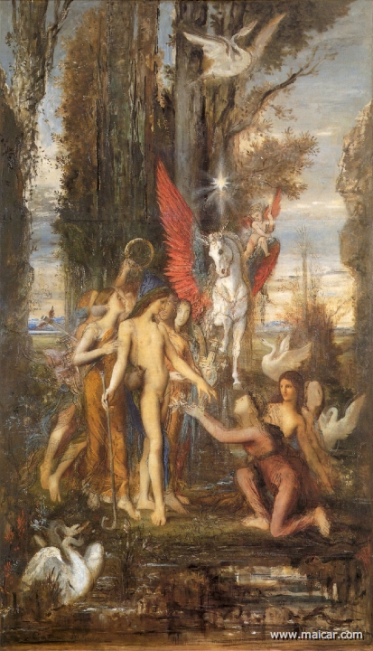 moreau005.jpg - moreau005: Gustave Moreau (1826-1898): Hesiod and the Muses (1860).