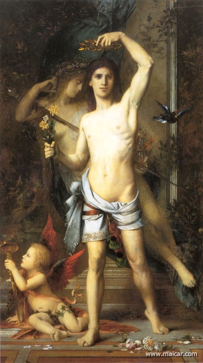 moreau007.jpg - moreau007: Gustave Moreau (1826-1898): The Young Man and Death (1865).