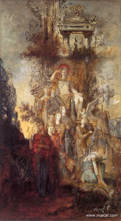moreau014.jpg - moreau014: Gustave Moreau (1826-1898): The Muses Leaving their Father Apollo to go and Enlighten the World (1868).