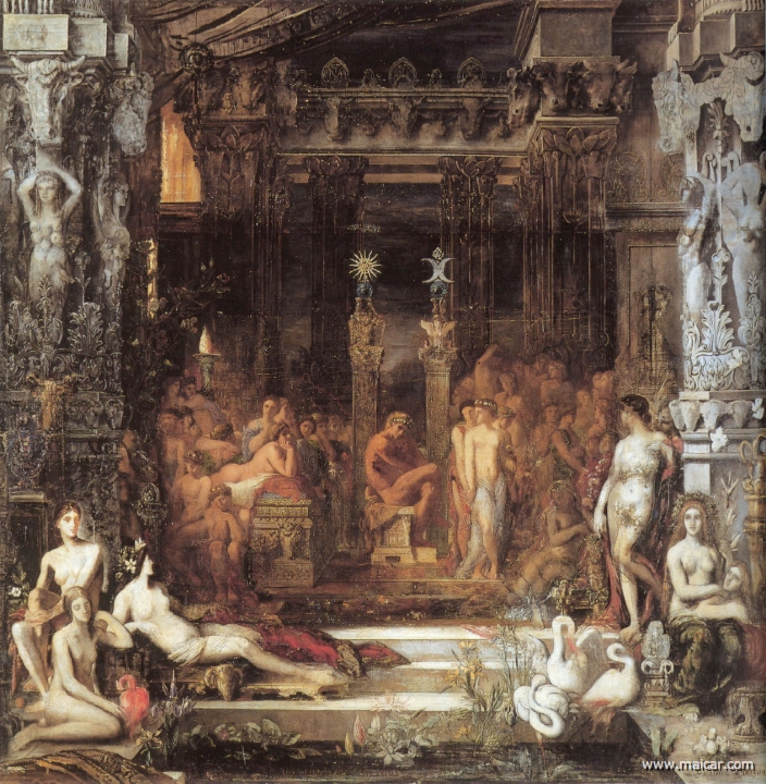 moreau016.jpg - moreau016: Gustave Moreau (1826-1898): The Daughters of Thespius (1853).