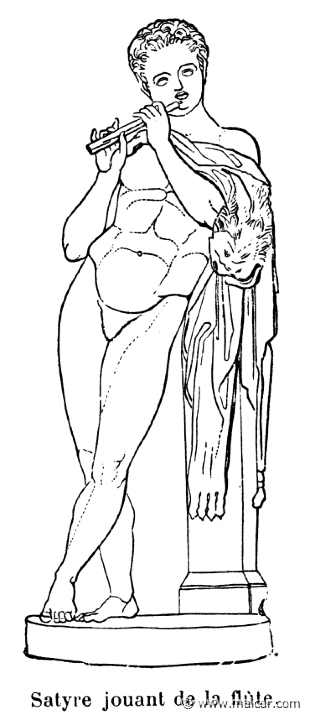 comm189.jpg - comm189: Satyr jouan de la flûte. Info n/a. P. Commelin, Mythologie Grecque et Romaine, Éditions Garnier Frères, Paris.