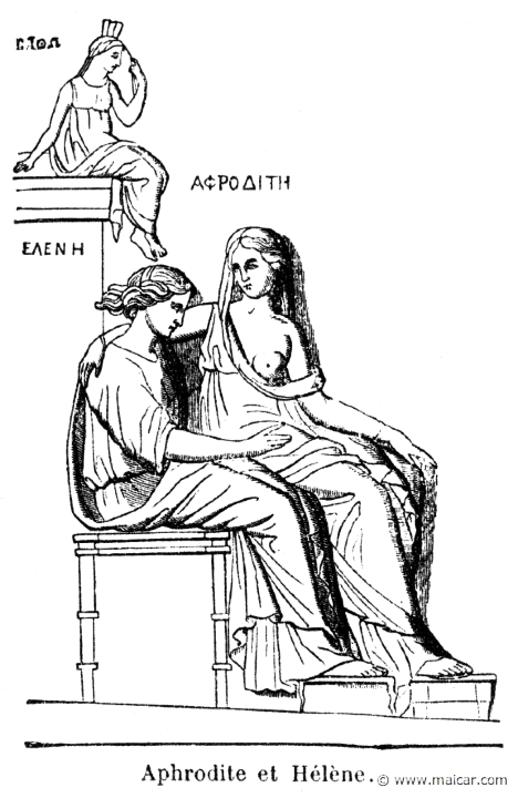 comm355.jpg - comm355: Aphrodite et Hélene. Info n/a. P. Commelin, Mythologie Grecque et Romaine, Éditions Garnier Frères, Paris.