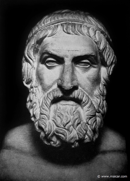 hek097a.jpg - hek097a: Sog. Sophokles. London, Britisches Museum. Die Bildniskunst der Griechen und Römer, von Anton Hekler (1912).