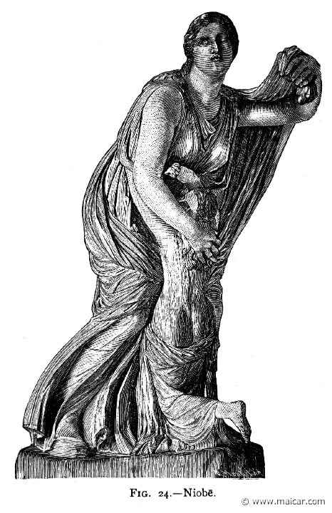 mur024.jpg - mur024: Niobe amd her youngest daughter. Greek, end of 4th century, or 2nd century BC. (Roman copy). Firenze, Galleria d. Uffizi..Alexander S. Murray, Manual of Mythology (1898).