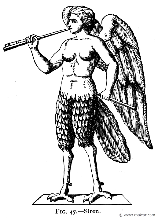 mur047.jpg - mur047: Siren.Alexander S. Murray, Manual of Mythology (1898).