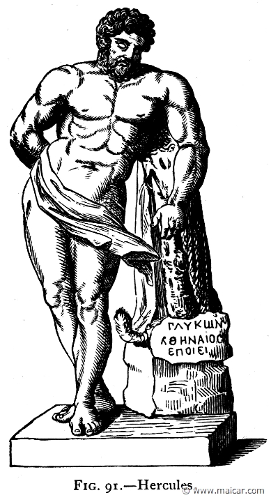 mur091.jpg - mur091: Heracles.Alexander S. Murray, Manual of Mythology (1898).