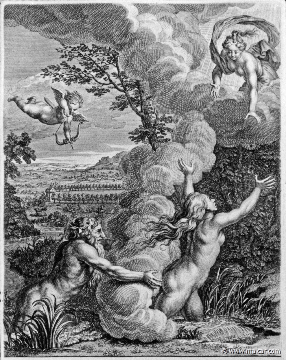 3111detail.jpg - 3111 (detail): Arethusa, pursued by Alpheus, turns into a fountain.Bernard Picart (1673-1733), Fabeln der Alten (Musen-Tempel), 1754.