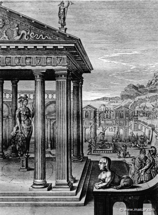 8606.jpg - 8606: The Palladium. Bernard Picart (1673-1733), Fabeln der Alten (Musen-Tempel), 1754.