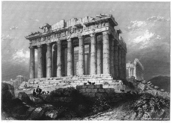 print009.jpg - print009: The Parthenon at Athens. W. H. Bartlett, E. Challis.