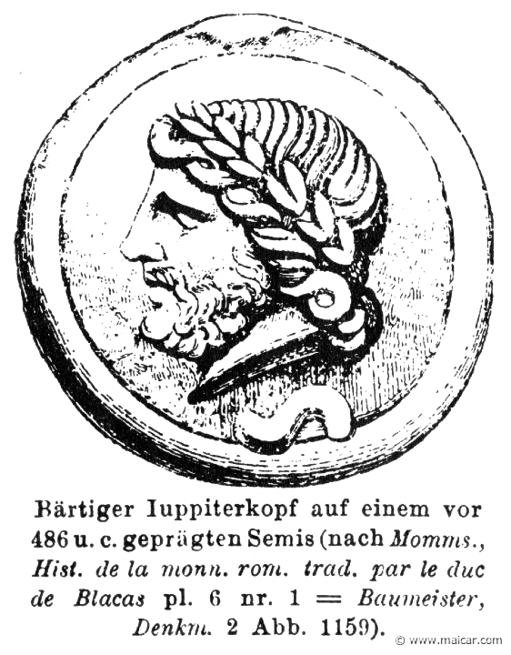 RII.1-0755.jpg - RII.1-0755: Head of Jupiter.Wilhelm Heinrich Roscher (Göttingen, 1845- Dresden, 1923), Ausfürliches Lexikon der griechisches und römisches Mythologie, 1884.