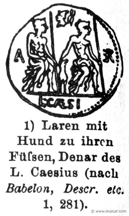 RII.2-1872.jpg - RII.2-1872: Lares.Wilhelm Heinrich Roscher (Göttingen, 1845- Dresden, 1923), Ausfürliches Lexikon der griechisches und römisches Mythologie, 1884.