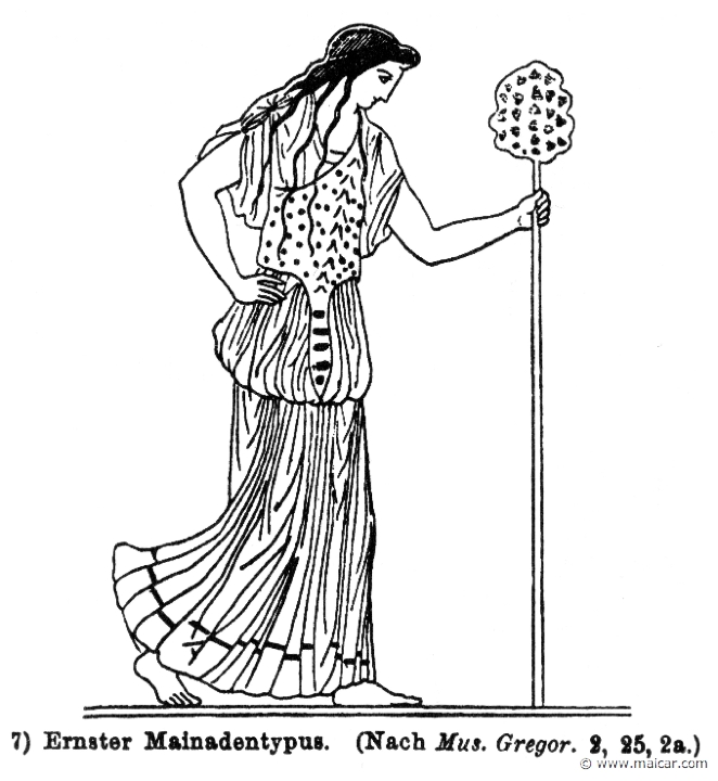 RII.2-2267b.jpg - RII.2-2267b: Maenad.Wilhelm Heinrich Roscher (Göttingen, 1845- Dresden, 1923), Ausfürliches Lexikon der griechisches und römisches Mythologie, 1884.