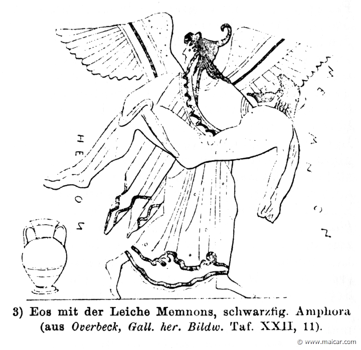 RII.2-2676.jpg - RII.2-2676: Eos carrying the corpse of Memnon.Wilhelm Heinrich Roscher (Göttingen, 1845- Dresden, 1923), Ausfürliches Lexikon der griechisches und römisches Mythologie, 1884.