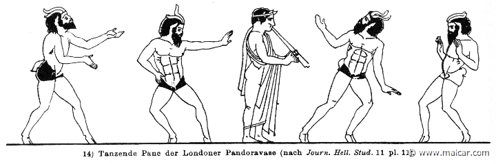 RIV-0519.jpg - RIV-0519: Dancing Pans in the Pandora vase (London).Wilhelm Heinrich Roscher (Göttingen, 1845- Dresden, 1923), Ausfürliches Lexikon der griechisches und römisches Mythologie, 1884.