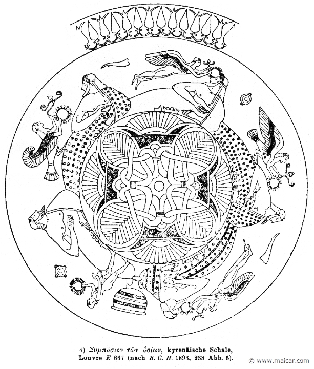 RIV-0611.jpg - RIV-0611: Symposium of the blessed. Cyrenaican bowl.Wilhelm Heinrich Roscher (G√∂ttingen, 1845- Dresden, 1923), Ausf√ºrliches Lexikon der griechisches und r√∂misches Mythologie, 1884.