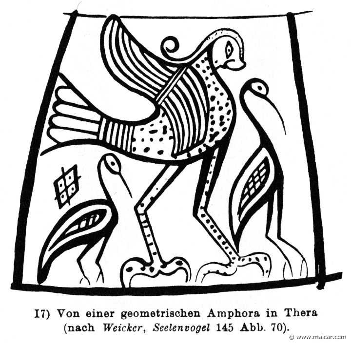 RIV-0623b.jpg - RIV-0623b: Siren, in a geometric amphora, Thera.Wilhelm Heinrich Roscher (Göttingen, 1845- Dresden, 1923), Ausfürliches Lexikon der griechisches und römisches Mythologie, 1884.