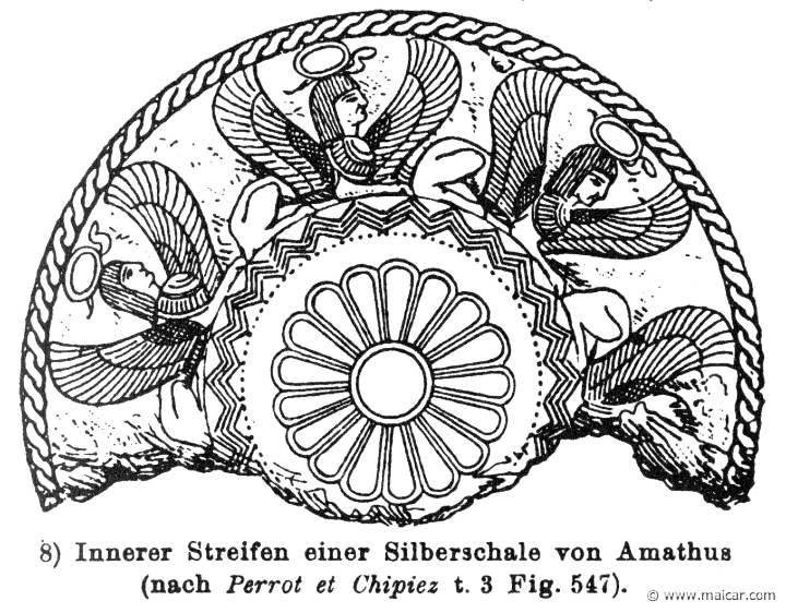 RIV-1345.jpg - RIV-1345: Sphinxes in a silver dish.Wilhelm Heinrich Roscher (Göttingen, 1845- Dresden, 1923), Ausfürliches Lexikon der griechisches und römisches Mythologie, 1884.