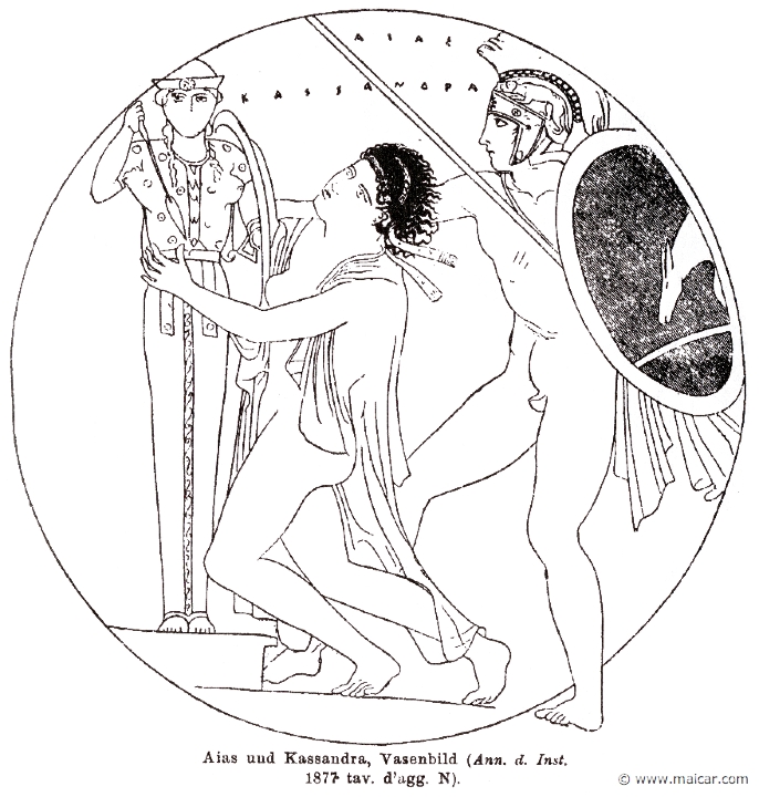 RII.1-0981.jpg - RII.1-0981: Ajax and Cassandra. Wilhelm Heinrich Roscher (Göttingen, 1845- Dresden, 1923), Ausfürliches Lexikon der griechisches und römisches Mythologie, 1884.