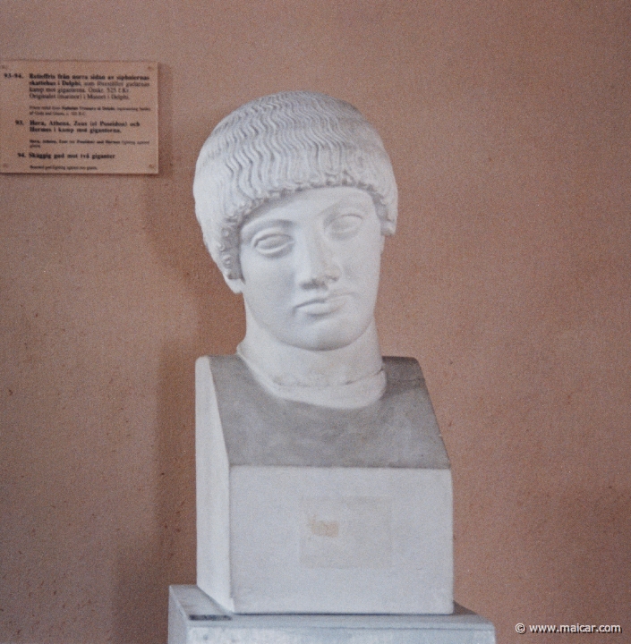 5222.jpg - 5222: Head of the “Blond Boy”, c. 480 BC. Marble in Acropolis Museum, Athens. Antikmuseet, Lund.