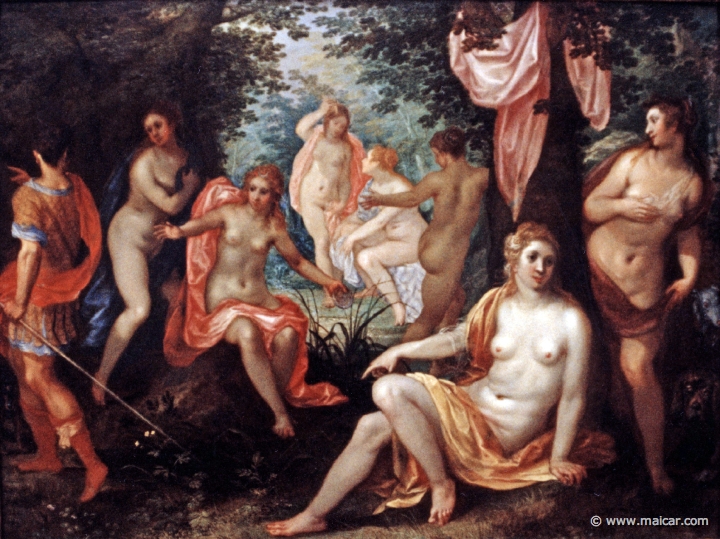 1124.jpg - 1124: Hendrick van Balen 1575-1632 und Jan Brueghel d.ä. 1568-1625: Diana und Aktäon, 1608. Neue Galerie, Kassel.